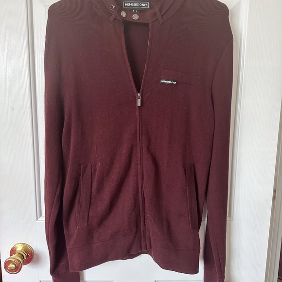 Members Only Iconic Racer Sweater Jacket - Picture 3 of 3